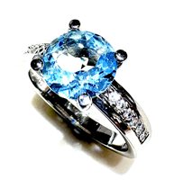 Anello Donna Anello Acquamarina in Oro bianco Acquamarina REF 572461 B